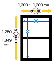 ワンタッチエレガントネット【B-TL4-1】対応可能な網戸枠のサイズ