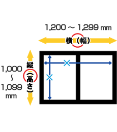 ワンタッチエレガントネット【K-TL3-3】対応可能な網戸枠のサイズ