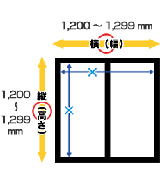 ワンタッチエレガントネット【K-TL3-5】対応可能な網戸枠のサイズ